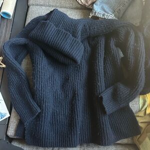Cozy Black Ribbed Women's Sweater